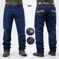Calça Jeans Country Ariat Azul Escuro Detalhe Verde