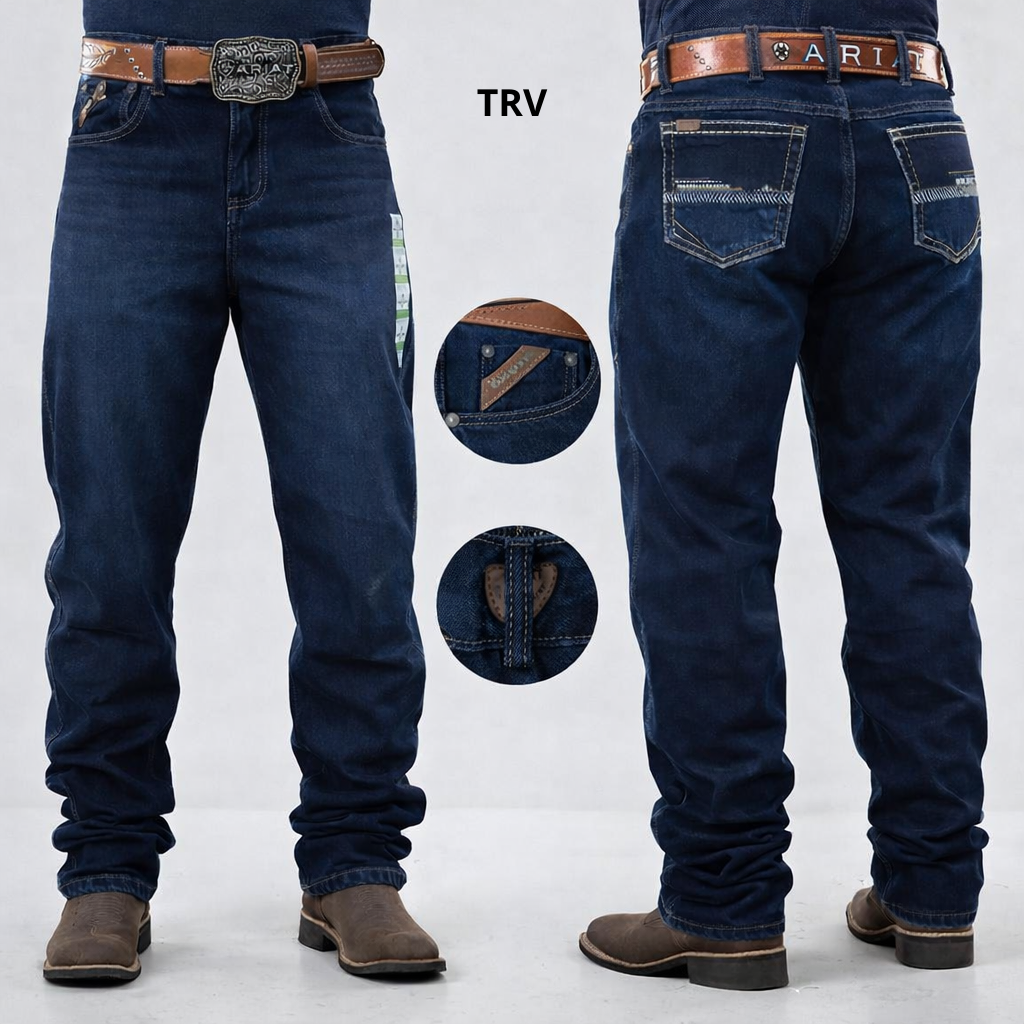 Calça Jeans Country Ariat Azul Escuro Clássica
