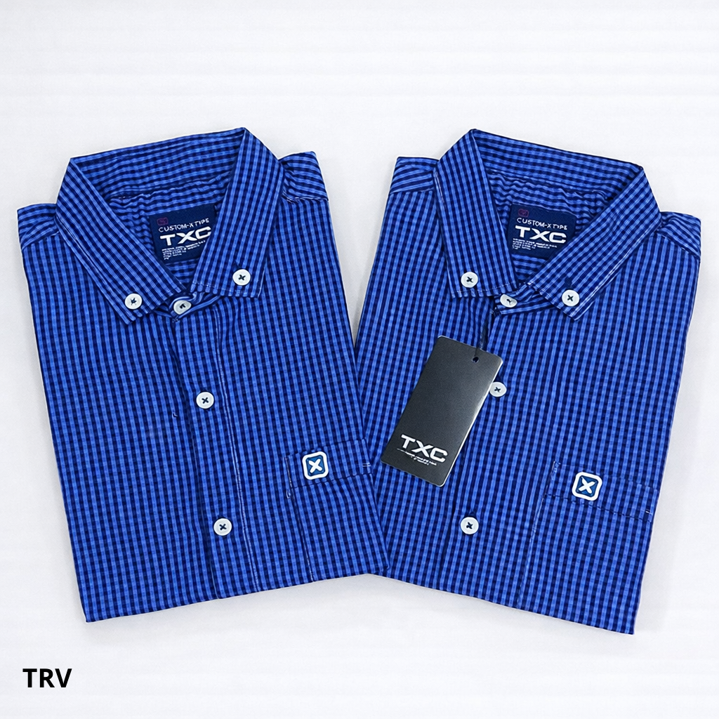 Camisa Country TXC Xadrez Azul Escuro
